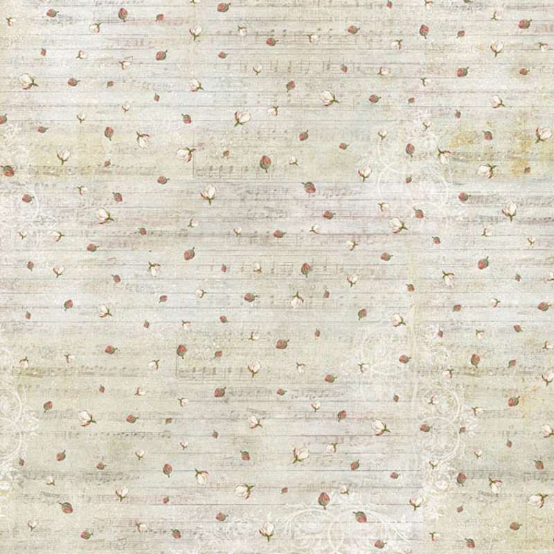 Stamperia Rice Paper Napkin 19.5"X19.6" Winter Wood W/Buds