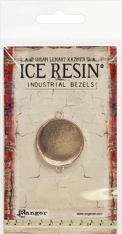 Ice Resin Industrial Bezel Collection Rose Gold Circle-Medium