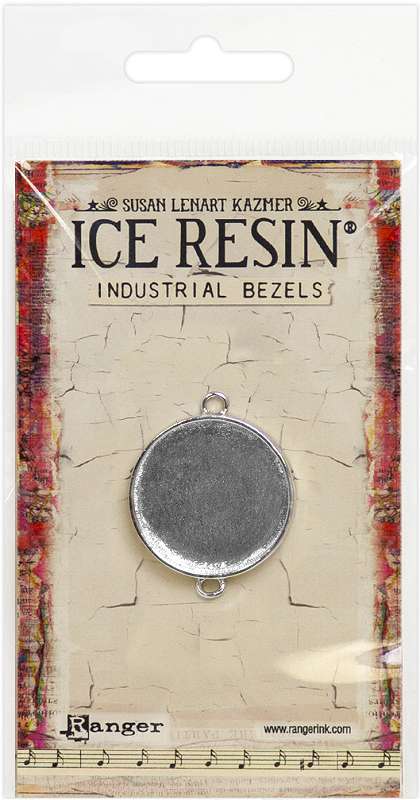 Ice Resin Industrial Bezel Collection Sterling Circle-Medium