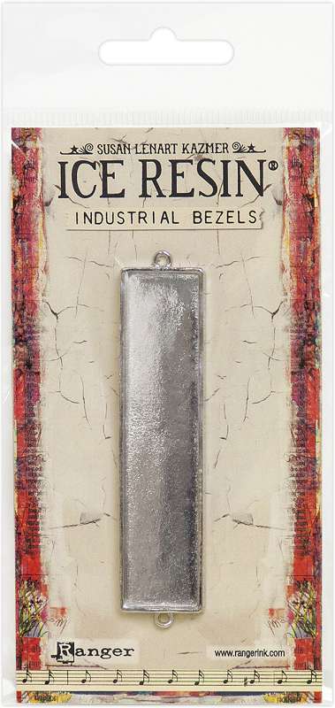 Ice Resin Industrial Bezel Collection Sterling Rectangle-Large
