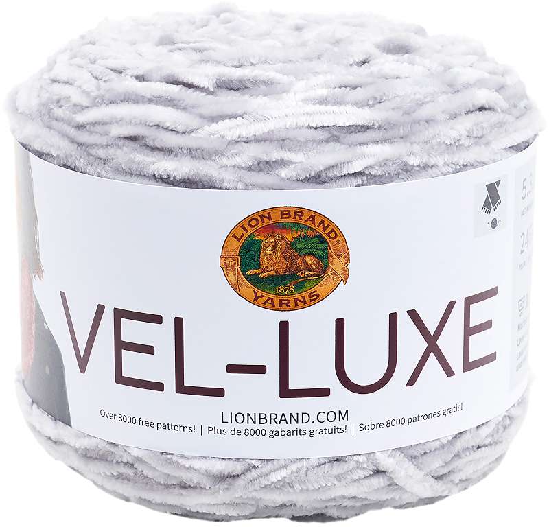 Lion Brand Yarn Vel-Luxe Silver
