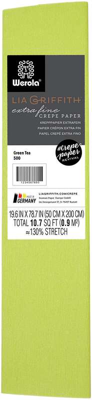 Extra Fine Crepe Paper 19.6"X78.7" Green Tea