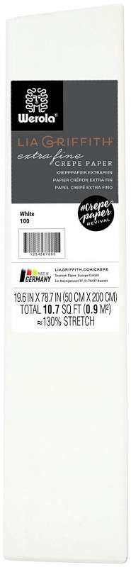 Extra Fine Crepe Paper 19.6"X78.7" White