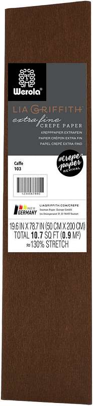 Extra Fine Crepe Paper 19.6"X78.7" Cafe
