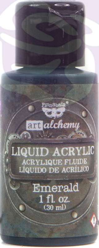 Finnabair Art Alchemy Liquid Acrylic Paint 1 Fluid Ounce Emerald