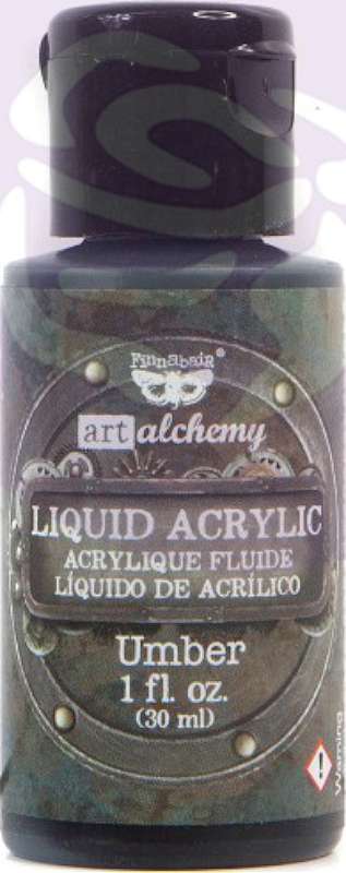 Finnabair Art Alchemy Liquid Acrylic Paint 1 Fluid Ounce Umber