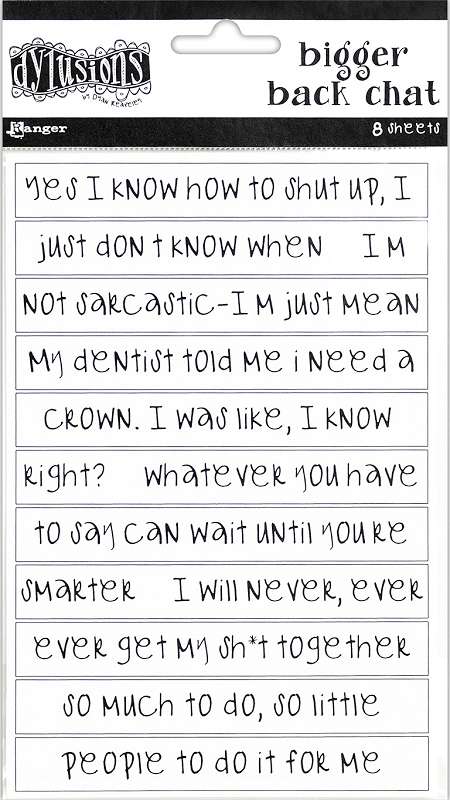 Dyan Reaveley's Dylusions Bigger Back Chat Stickers White