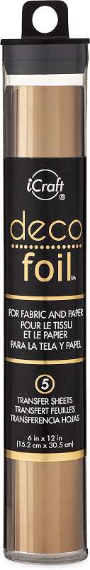 Deco Foil Transfer Sheets 6"X12" 5/Pkg Bronze