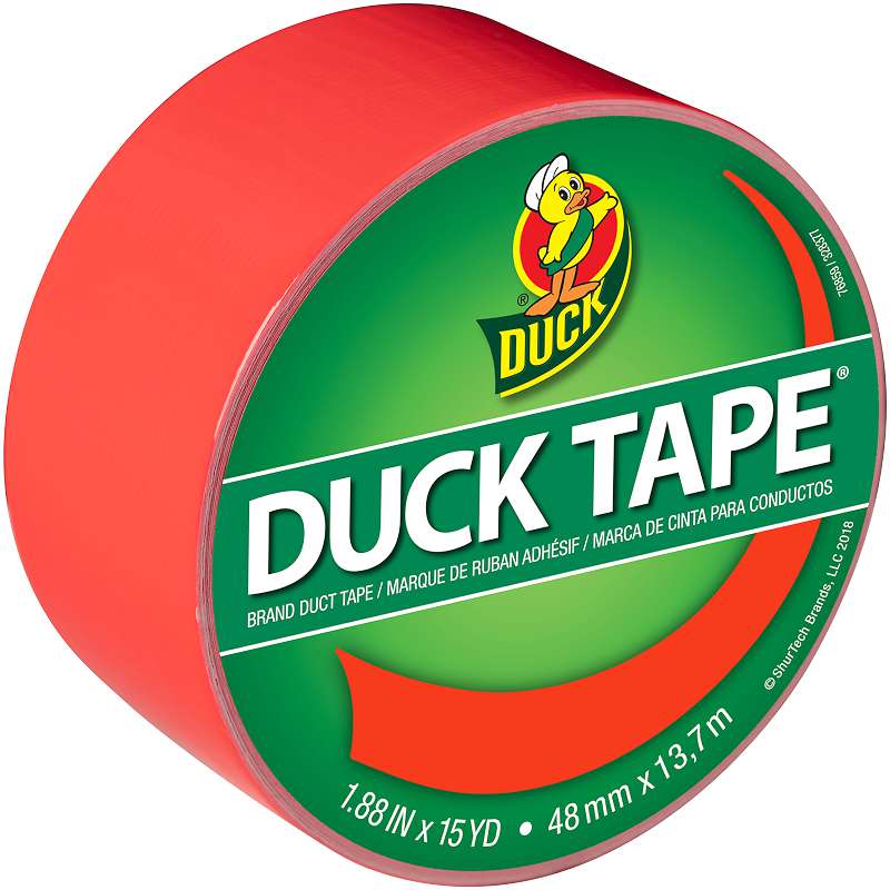 Flourscent Duck Tape 1.88"X15yd Rose