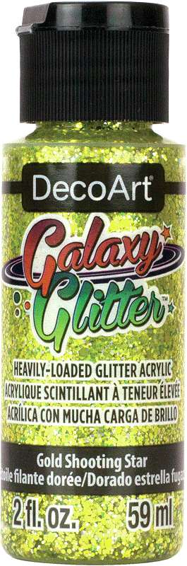 DecoArt Galaxy Glitter Acrylic Paint 2oz Shooting Star - Gold