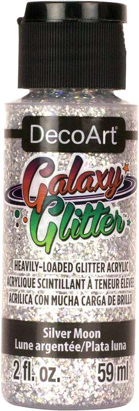 DecoArt Galaxy Glitter Acrylic Paint 2oz Moon - Silver