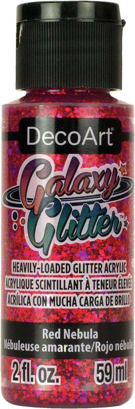 DecoArt Galaxy Glitter Acrylic Paint 2oz Nebula - Red