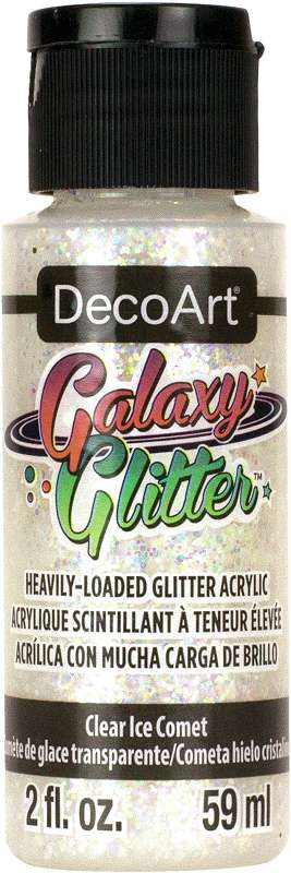 DecoArt Galaxy Glitter Acrylic Paint 2oz Ice Comet - Clear