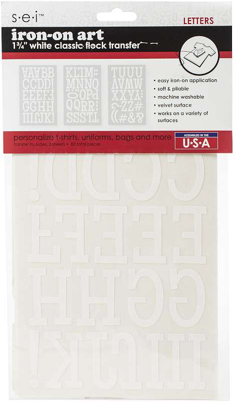 SEI Classic Letters 1.75" White