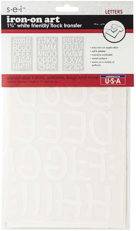 SEI Friendly Letters 1.75" White