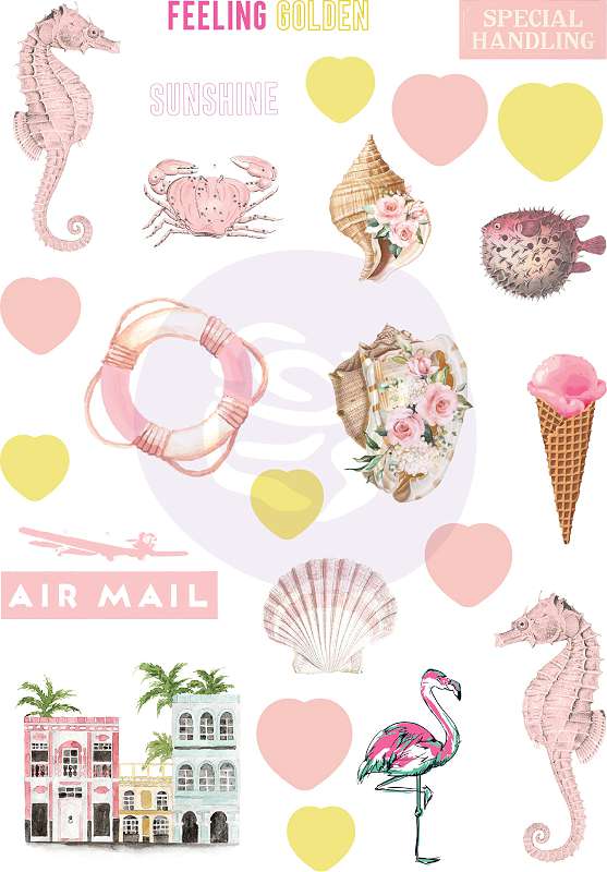 Prima Marketing Golden Coast Puffy Stickers 24/Pkg 