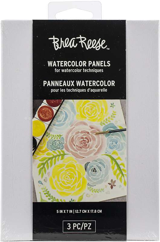 Brea Reese Watercolor Panels 5"X7" 3/Pkg White
