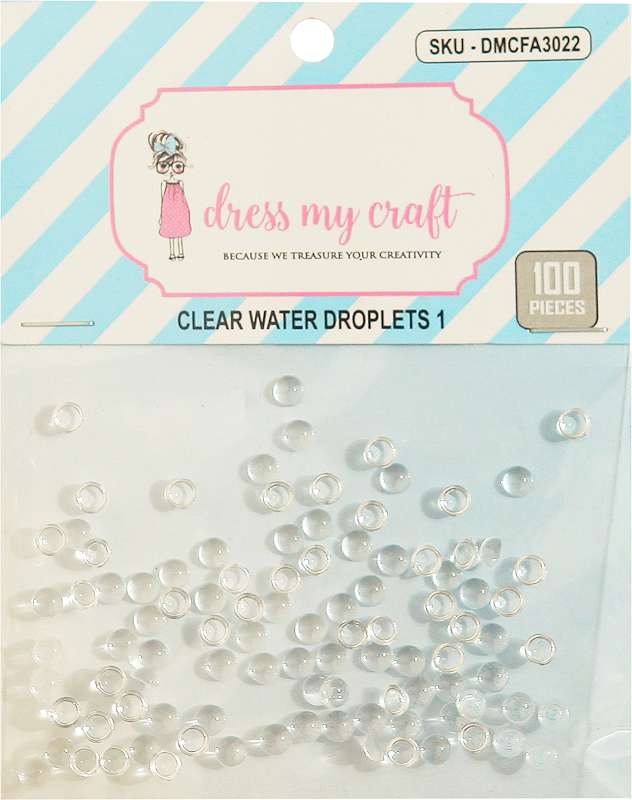 Dress My Crafts Water Droplet Embellishments 100/Pkg #1, 4mm
