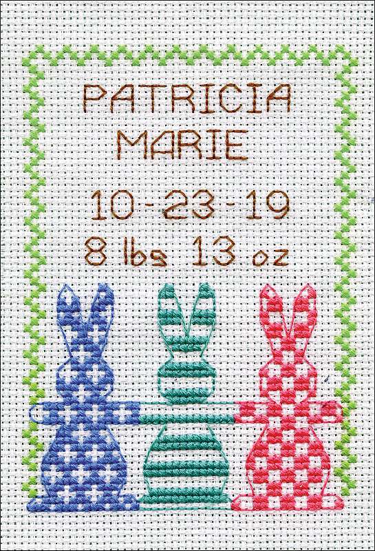 Design Works Stitch & Mat Counted Cross Stitch Kit 3"X4.5" Bunny Baby (18 Count)
