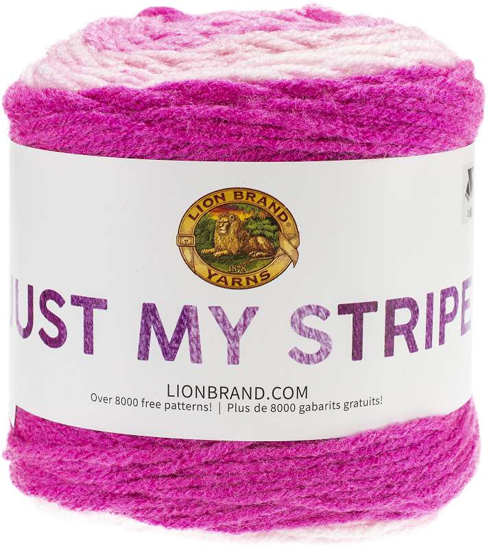 Lion Brand Yarn Just My Stripe Cotton Candy