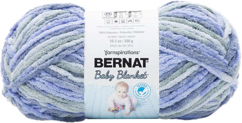 Bernat Baby Blanket Big Ball Yarn Lovely Blue