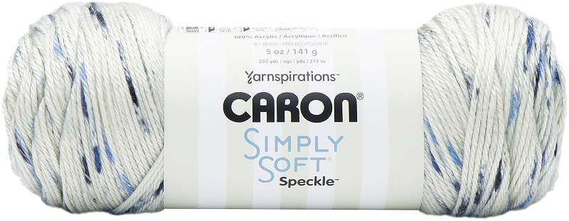 Caron Simply Soft Speckle Yarn Blue Gingham