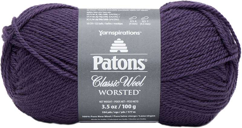 Patons Classic Wool Yarn Purple Night
