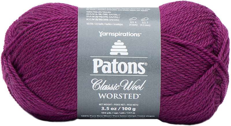 Patons Classic Wool Yarn Amaranth