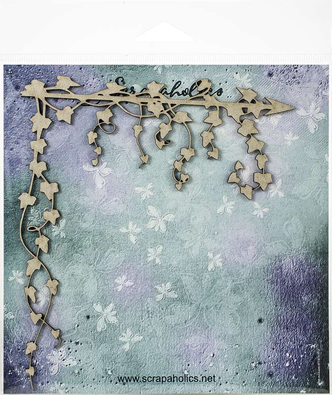 Scrapaholics Laser Cut Chipboard 1.8mm Thick Ivy Vine Corner, 6"X5"