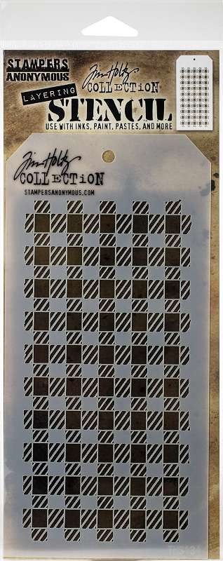 Tim Holtz Layered Stencil 4.125"X8.5" Gingham