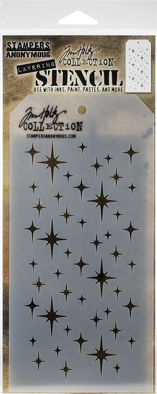 Tim Holtz Layered Stencil 4.125"X8.5" Sparkle
