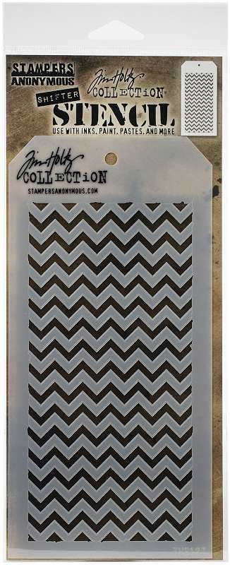 Tim Holtz Layered Stencil 4.125"X8.5" Shifter Chevron