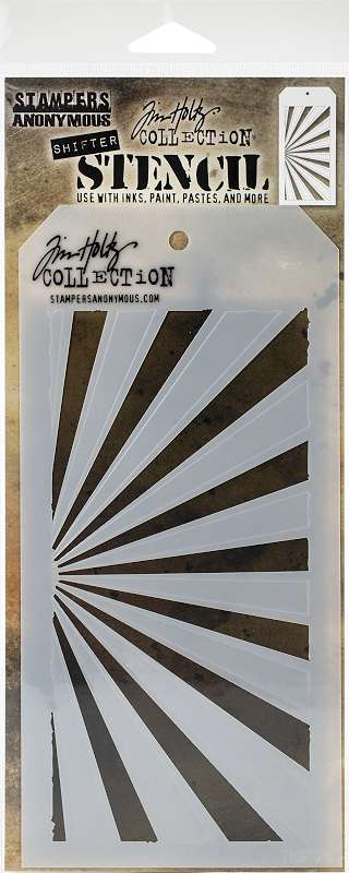 Tim Holtz Layered Stencil 4.125"X8.5" Shifter Rays