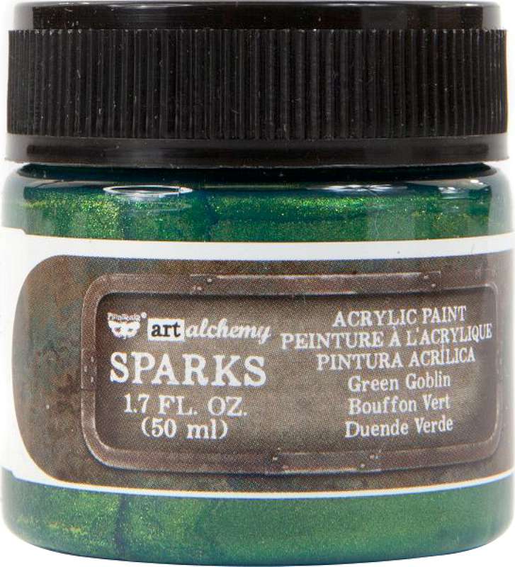 Finnabair Sparks Acrylic Paint 1.7oz Green Goblin