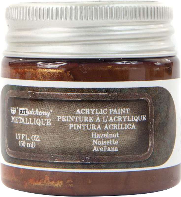 Finnabair Art Alchemy Metallique Acrylic Paint 1.7oz Hazelnut