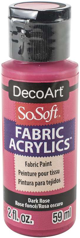 SoSoft Fabric Acrylic Paint 2oz Dark Rose