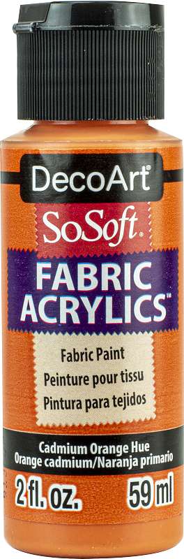 SoSoft Fabric Acrylic Paint 2oz Cadmium Orange Hue