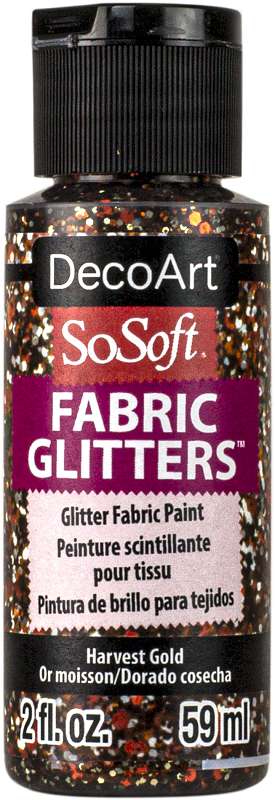 SoSoft Fabric Glitters Acrylic Paint 2oz Harvest Gold