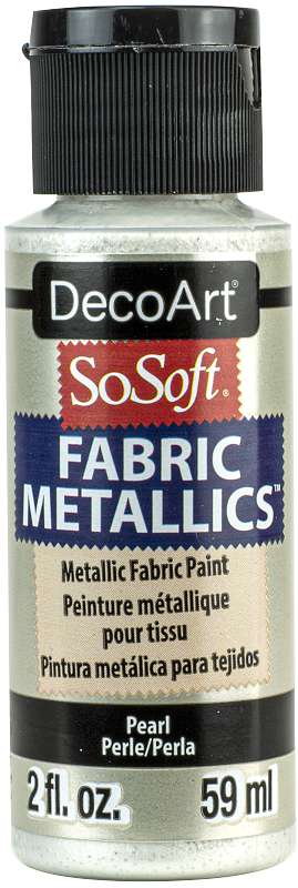 SoSoft Fabric Acrylic Metallic Paint 2oz Pearl 