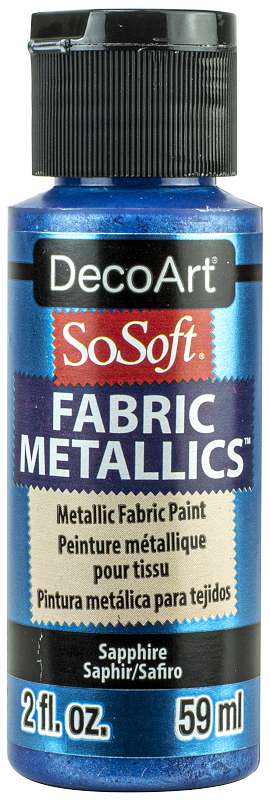SoSoft Fabric Acrylic Metallic Paint 2oz Sapphire