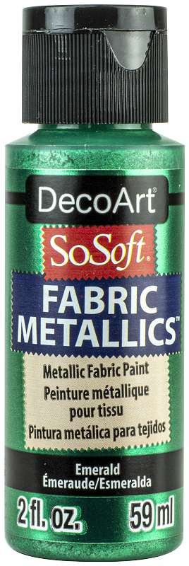 SoSoft Fabric Acrylic Metallic Paint 2oz Emerald