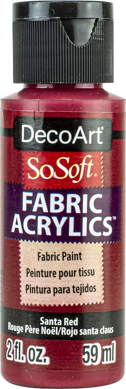 SoSoft Fabric Acrylic Paint 2oz Santa Red