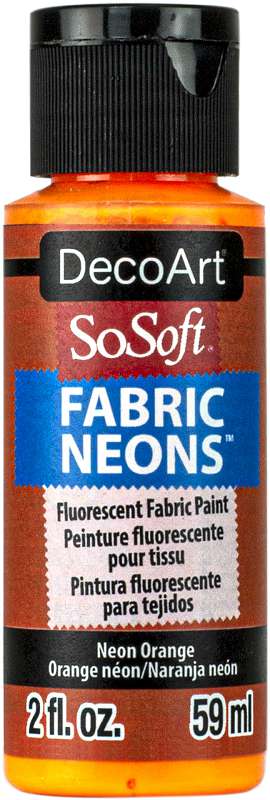 SoSoft Fabric Neons Acrylic Paint 2oz Neon Orange