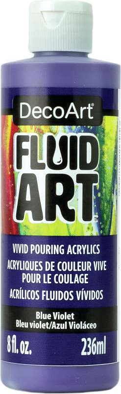 DecoArt FluidArt Ready-To-Pour Acrylic Paint 8oz Blue Violet