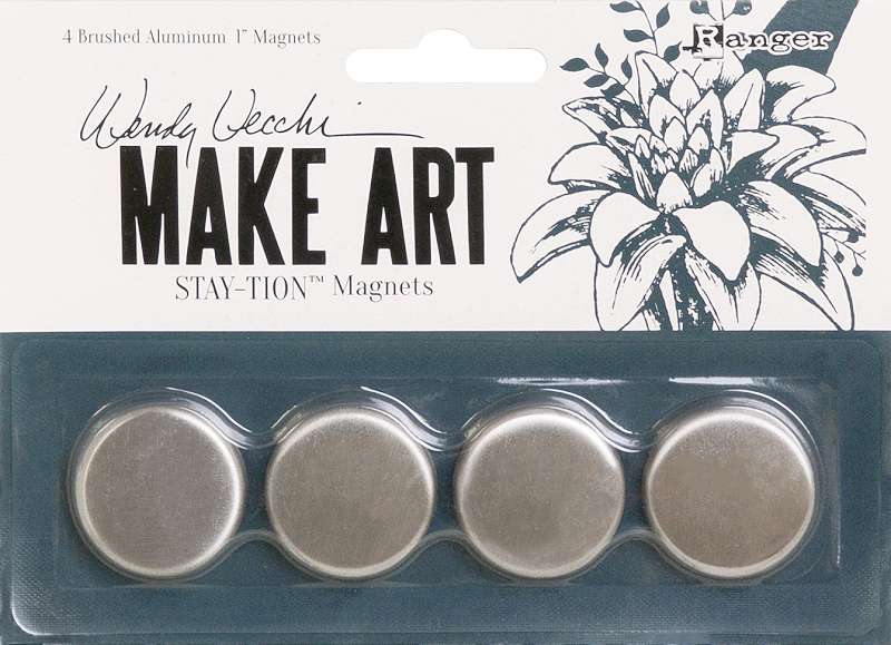 Wendy Vecchi MAKE ART Stay-tion 1" Magnets 4/Pkg  
