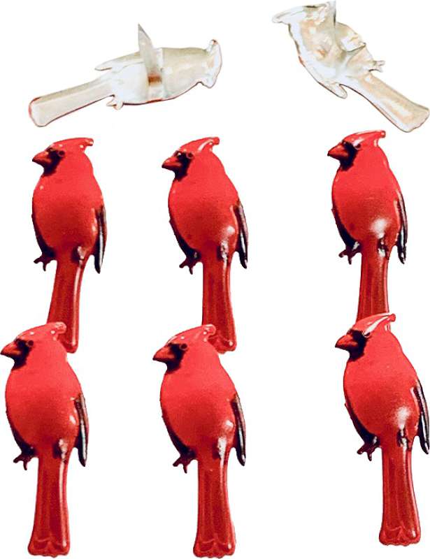 Eyelet Outlet Shape Brads 12/Pkg Cardinal