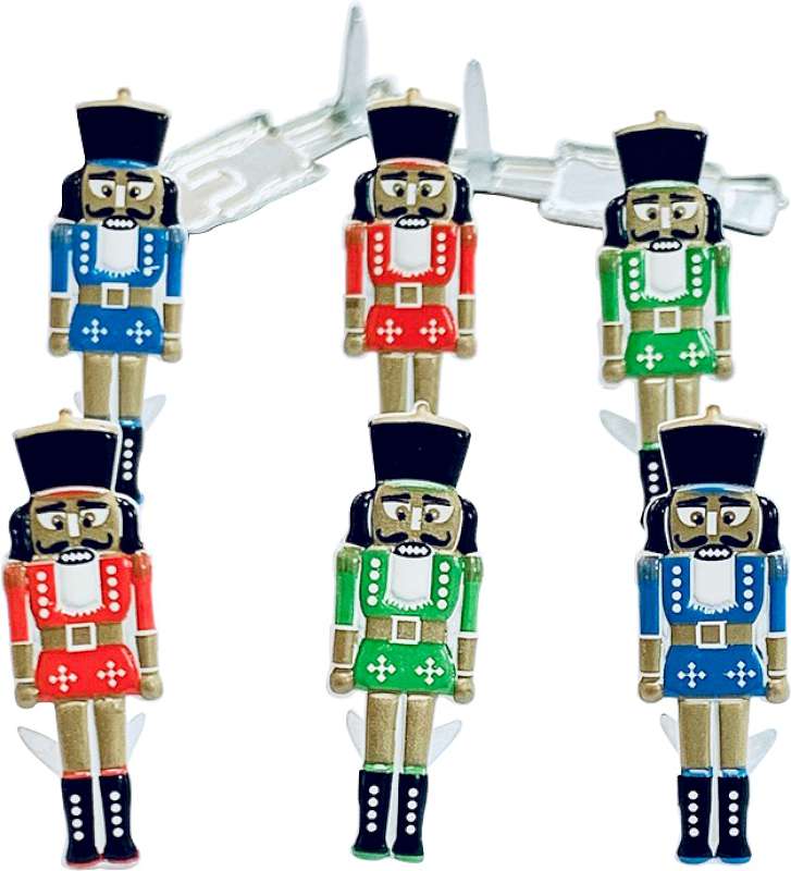 Eyelet Outlet Shape Brads 12/Pkg Nutcracker