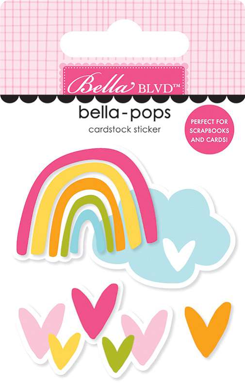 Squeeze The Day Bella-Pops 3D Stickers Follow The Rainbow