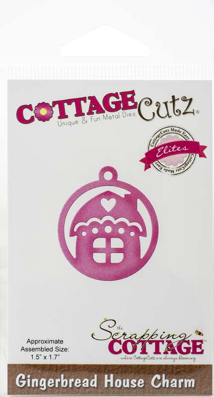 CottageCutz Elites Die Gingerbread House Charm, 1.5"X1.7"