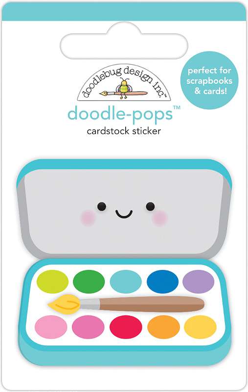 Doodlebug Doodle-Pops 3D Stickers Paint Box, School Days